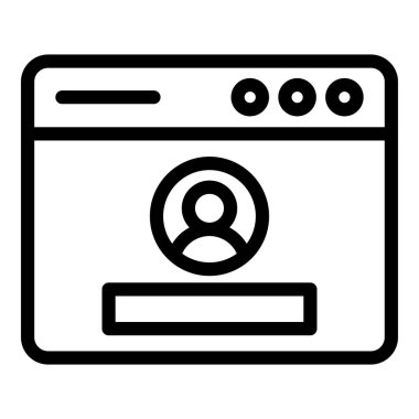 tarayıcı web simgesi, basit vektör tasarımı