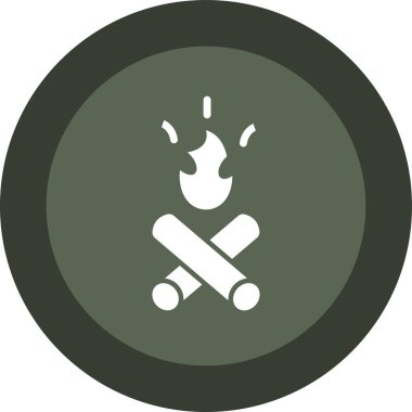 Bir ateş simgesinin vektör illüstrasyonu