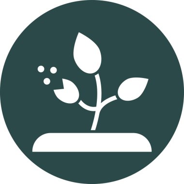 Bitkinin vektör illüstrasyon simgesi, büyüyen ağaç