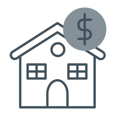 Doları vektör satırı simgesi