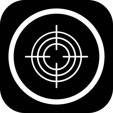 Hedef simgesi soyut arkaplan grubunda izole edildi