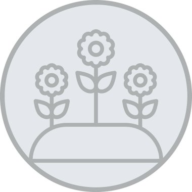 çiçek simgesi vektör illüstrasyonu