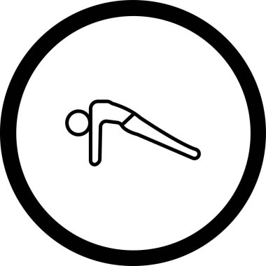 Taslak biçiminde egzersiz fitness egzersiz simgesi