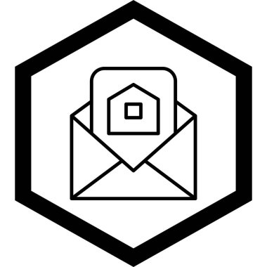 E-posta. Web simgesi basit illüstrasyon