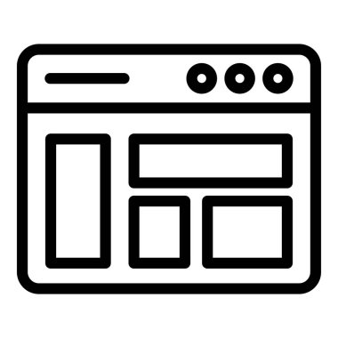 Web sayfası tarayıcı simgesi, satır biçimi