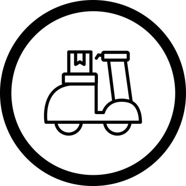 motosiklet simgesi vektör illüstrasyonu