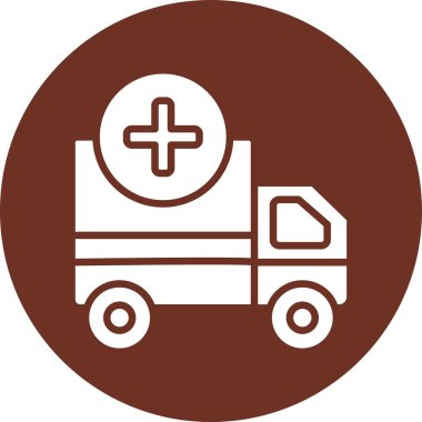 ambulans simgesi vektör illüstrasyonu