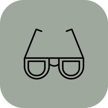 Modern b 'nin vektör illüstrasyonunda simge gözlüğü yok