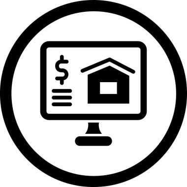 Ev. Web simgesi basit illüstrasyon