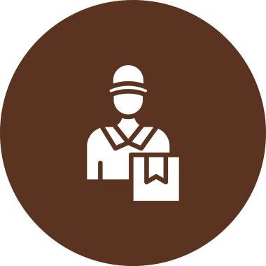 Sırt çantası ve çantası olan bir adamın vektör çizimi