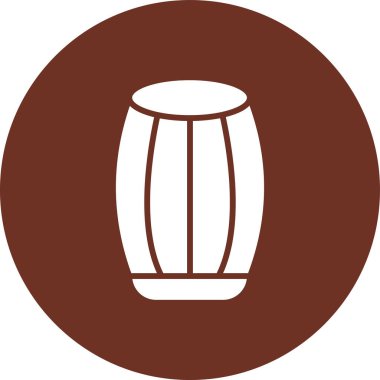 fıçı simgesi, düz renk tasarımı