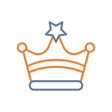 taç simgesi vektör illüstrasyonu