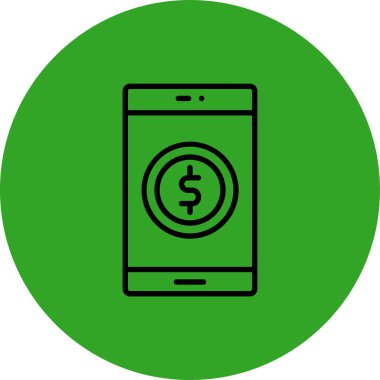 Cep telefonu simgesi, vektör illüstrasyonu