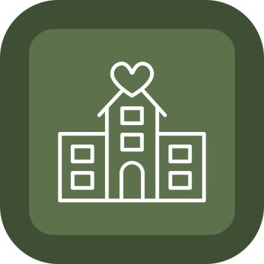 Kalp geliştirme. Ağ simgesi. vektör illüstrasyonu