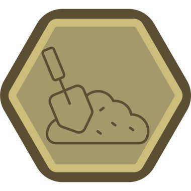 Bir kürek ikonunun vektör çizimi