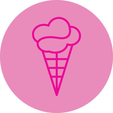 Dondurma. Web simgesi basit illüstrasyon