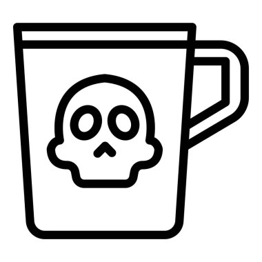 kafatası simgesi vektör çizimi çizimi