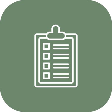 Kontrol listesi simgesi, vektör illüstrasyonu