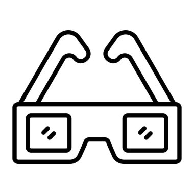 gözlük vektörü ince çizgi simgesi