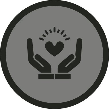 Aşk özenle yuvarlanmış simge