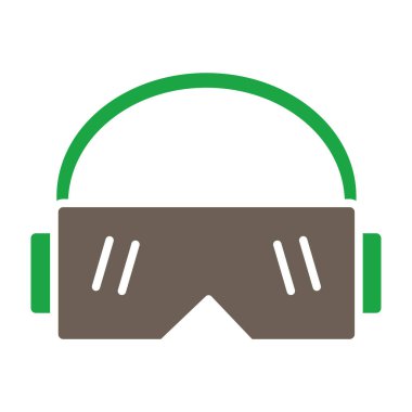 vr gözlük vektör simgesi beyaz arkaplanda izole edildi.