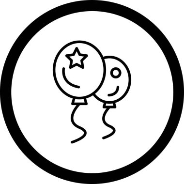 Bir balon simgesinin vektör çizimi