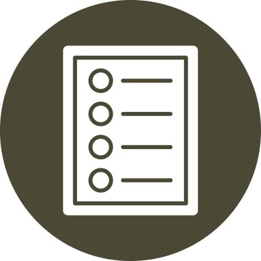 kontrol listesi simgesi, vektör illüstrasyonu