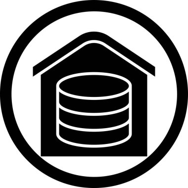 veritabanı. Web simgesi basit illüstrasyon