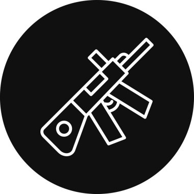 Silah silah ikonu tasarımının illüstrasyon vektör simgesi