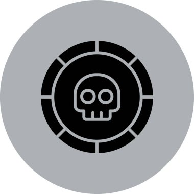 Kafatası simge vektör çizim