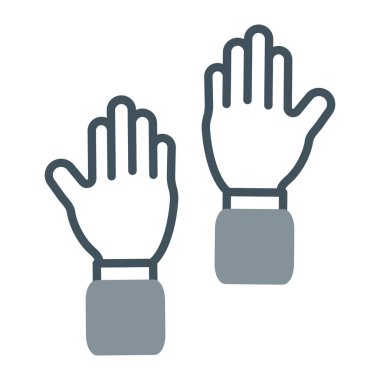 Eller simgesi. Taslak çizimi. insanlar ve semboller