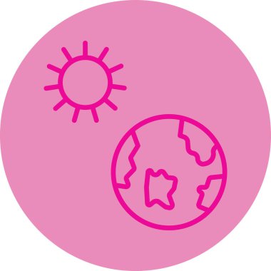 Bir gezegen simgesinin vektör illüstrasyonu