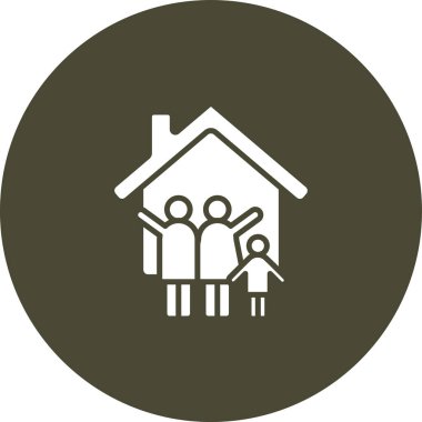 daire simgesi vektör resimlemedeki ev