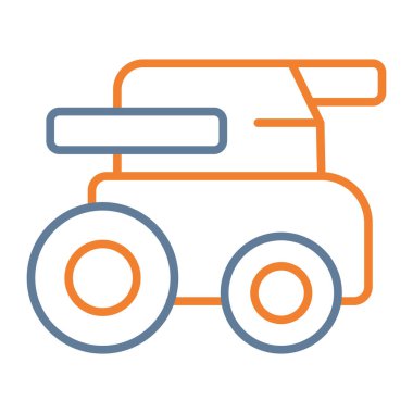 Çekici simgesi soyut arkaplanda izole edildi