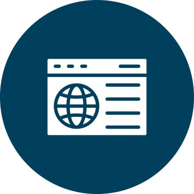 Tarayıcı pencereli dünyanın web simgesi