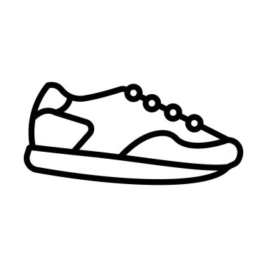 web ve mobil tasarım için spor ayakkabısı vektör karalama simgeleri.