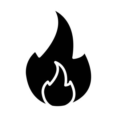 Beyaz arkaplanda izole edilmiş yangın alevi