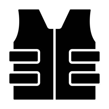 Yelek simgesi, vektör çizimi