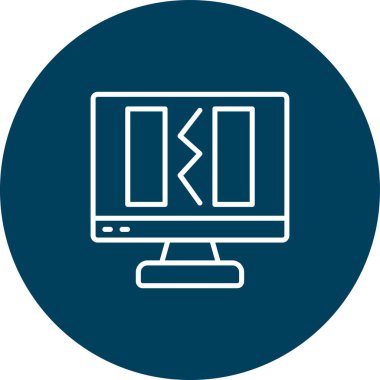 Dizüstü bilgisayar simgesi vektör çizimi