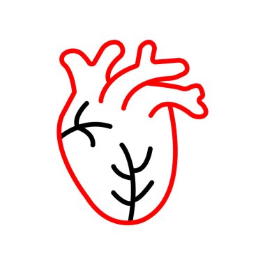 Beyaz arkaplanda kalp simgesi