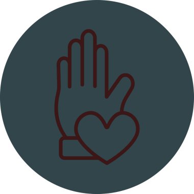 Kalp. Web simgesi basit illüstrasyon