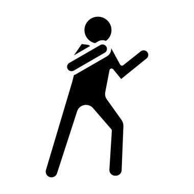 Sırt çantalı ve kurdeleli siluet adam.