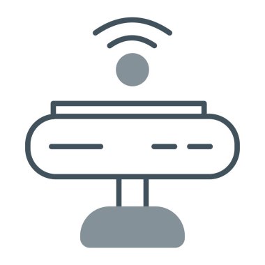 kablosuz yönlendirici ince çizgi vektör simgesi