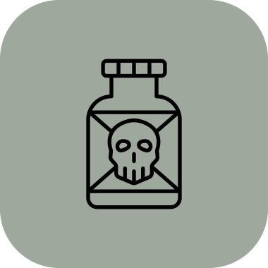 Zehirli simge satırının vektör çizimi