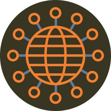 küresel ağ. Basit resimleme