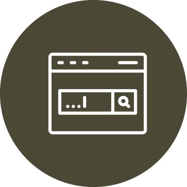 Tarayıcı web simgesi ana hat biçiminde