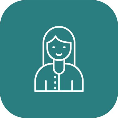 kadın vektör düz simgesi