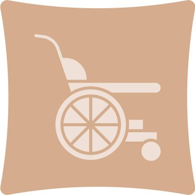 Tekerlekli sandalye simgesinin vektör çizimi.