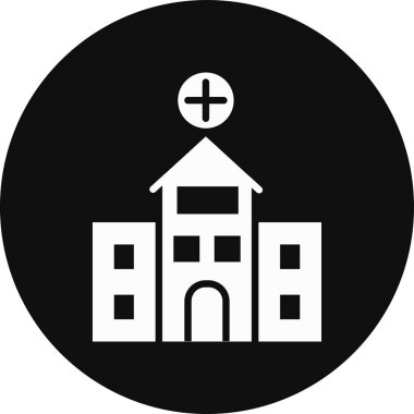 Kiliseye. Web simgesi basit illüstrasyon