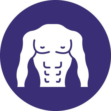 Kaslı adam. Basit tasarım